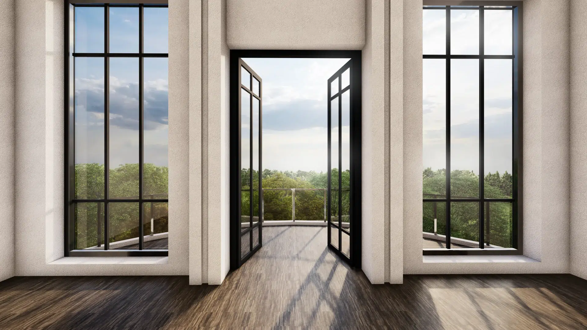 VLX 100 Double Swing / French Door in Palm Beach, FL | TruePane Windows & Doors - detail 1