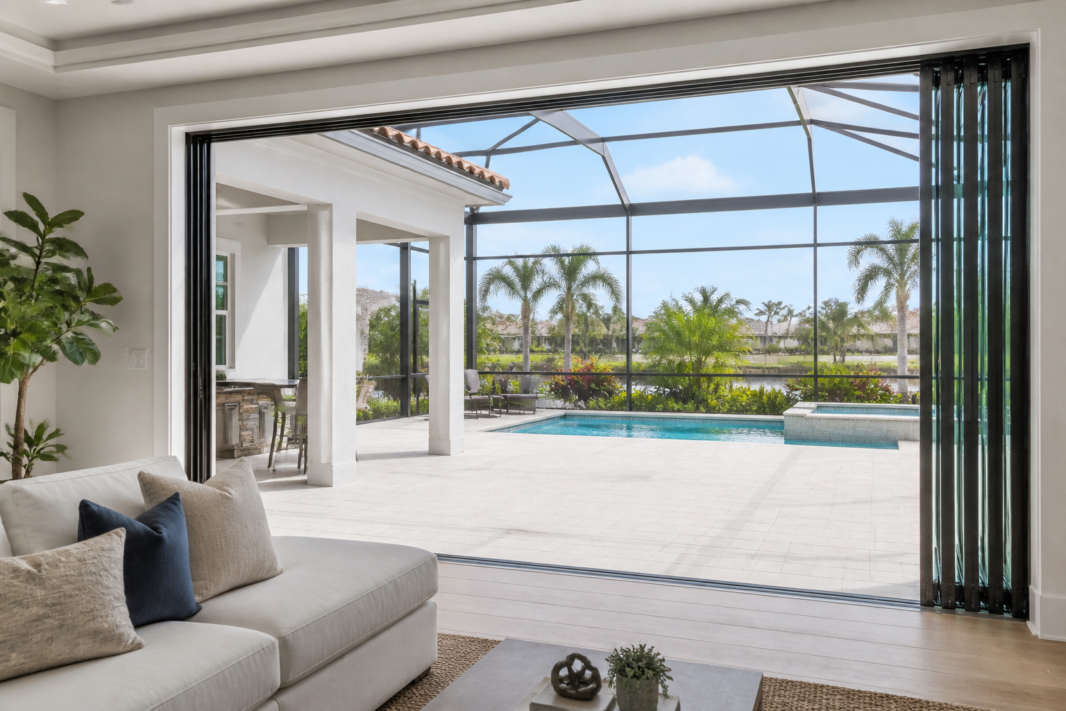 3-Panel Sliding (3-Lite Roller) Windows in Palm Beach, FL | TruePane Windows & Doors - detail 1